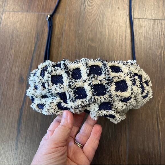 Free People Zamora Crossbody Bag Navy and Cream - Picture 4 of 9